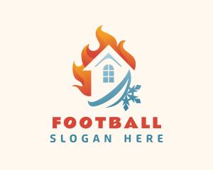 Hot - Home Fire Snowflake logo design