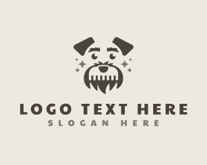 Canine - Dog Comb Grooming logo design