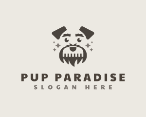 Dog Comb Grooming logo design