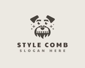 Comb - Dog Comb Grooming logo design