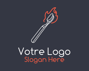 Oral Care - Toothbrush Matchstick Fire logo design