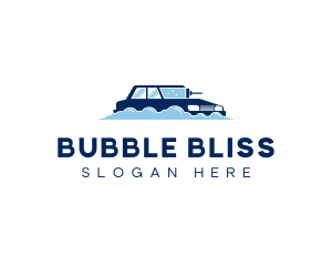 Car Wash Cleaning Bubbles logo design