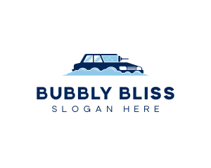 Car Wash Cleaning Bubbles logo design