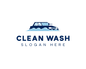 Car Wash Cleaning Bubbles logo design