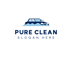 Car Wash Cleaning Bubbles logo design