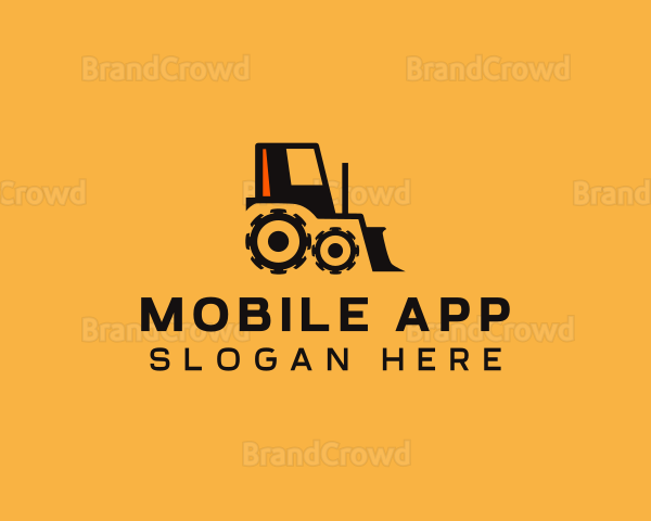 Gear Tractor Bulldozer Logo