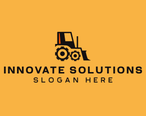 Dozer - Gear Tractor Bulldozer logo design