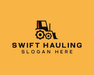 Hauling - Gear Tractor Bulldozer logo design