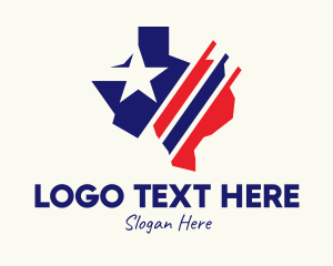 Negative Space - American Voting Map logo design