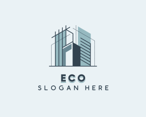 Real Estate - Building Architectural Property logo design