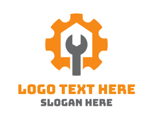 Wrench - Mechanical Wrench & Cog logo design
