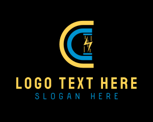 Electric - Electricity Charge Letter C logo design