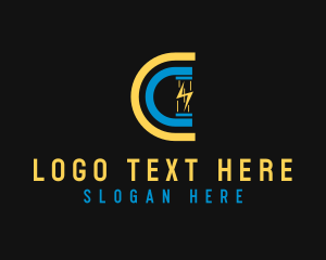 Charging - Electric Energy Letter C logo design