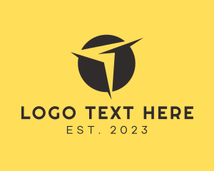 Hero - Modern Lightning Letter T logo design