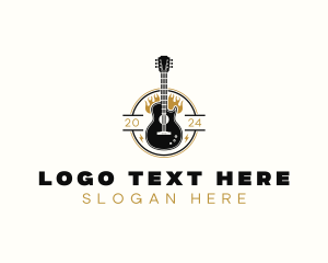 Flame Acoustic Guitar Logo