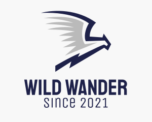 Minimalist Wild Eagle  logo design