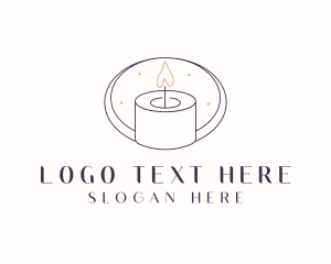 Candle - Candlelight Decor Candle logo design