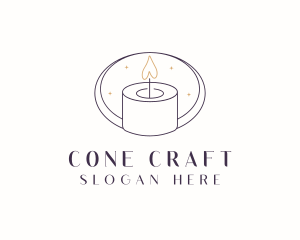 Candlelight Decor Candle logo design