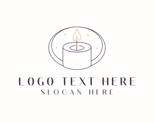 Aromatherapy - Candlelight Decor Candle logo design