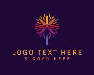 Forestry - Colorful Feather Leaf Tree logo design