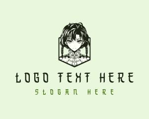 Anime Character - Anime Avatar Lady logo design