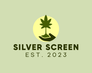 Cannabis - Marijuana Plant Seedling logo design