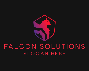 Falcon - Eagle Falcon Shield logo design