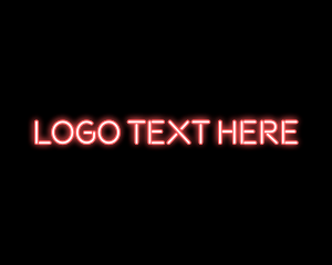 Wordmark Logo - Pink Neon Sign logo design