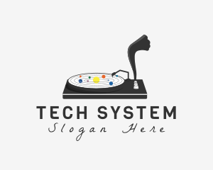 Solar System Gramophone logo design