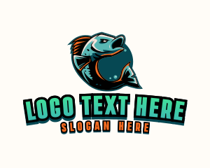 Cartoon - Angry Ocean Fish logo design
