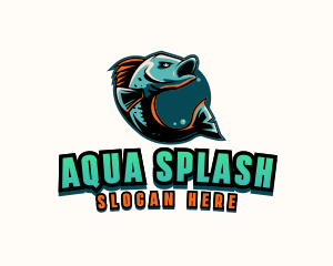 Angry Ocean Fish logo design