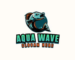 Oceanic - Angry Ocean Fish logo design