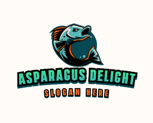 Angry Ocean Fish logo design