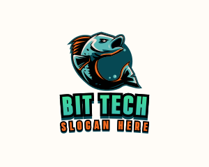 Angry Ocean Fish logo design