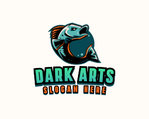 Angry Ocean Fish logo design