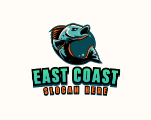 Angry Ocean Fish logo design