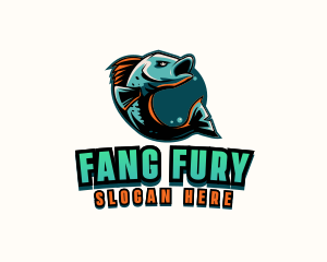 Angry Ocean Fish logo design