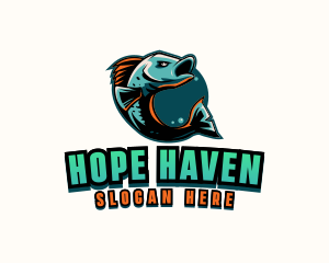 Clan - Angry Ocean Fish logo design