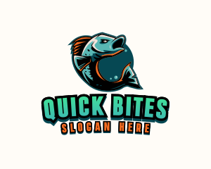 Angry Ocean Fish logo design