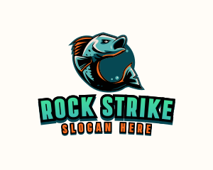 Angry Ocean Fish logo design