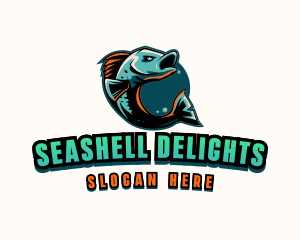 Angry Ocean Fish logo design