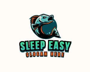 Angry Ocean Fish logo design