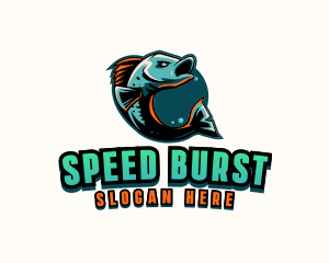 Angry Ocean Fish logo design