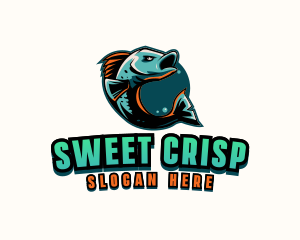 Angry Ocean Fish logo design