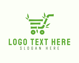 Grocery - Bamboo Shopping Cart logo design