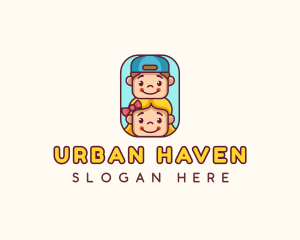 Kids Children Daycare Logo