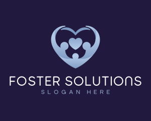 Heart Family Parenting logo design