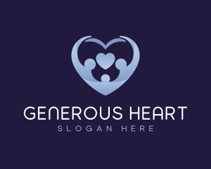 Heart Family Parenting logo design