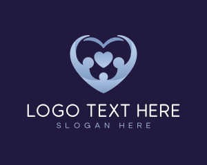 People - Heart Family Parenting logo design