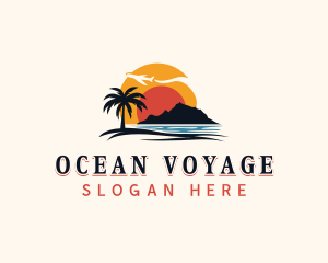 Island Beach Travel logo design